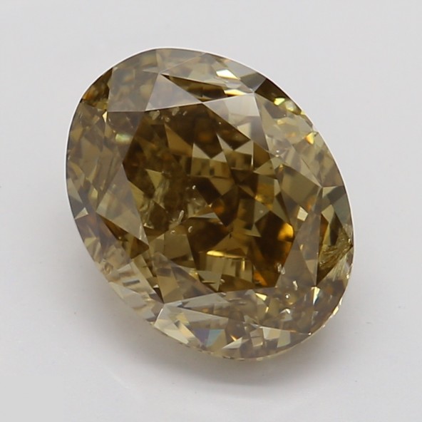 Prírodný farebný diamant s GIA certifikatom oval fancy dark tmavo žltkasto hnedý 1.35 ct I1 9828800299_T9