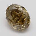 Farebný diamant oval, fancy dark žltkasto hnedý, 1,35ct, GIA