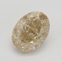 Farebný diamant oval, fancy oranžovo-hnedý, 0,71ct, GIA