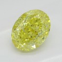 Farebný diamant oval, fancy vivid žltý, 0,74ct, GIA