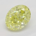 Farebný diamant oval, fancy intense žltý, 0,8ct, GIA