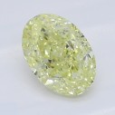 Farebný diamant oval, fancy light žltý, 0,55ct, GIA
