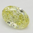 Farebný diamant oval, fancy intense žltý, 0,53ct, GIA