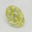 Farebný diamant oval, fancy intense žltý, 0,5ct, GIA