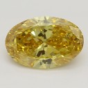 Farebný diamant oval, fancy intense oranžovo žltý, 0,5ct, GIA