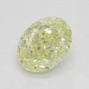 Farebný diamant oval, fancy light žltý, 0,38ct, GIA