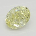 Farebný diamant oval, fancy žltý, 0,38ct, GIA