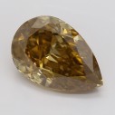 Farebný diamant slza, fancy deep žltohnedý, 2,46ct, GIA
