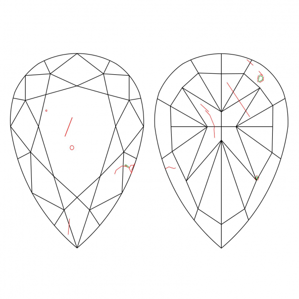 Inkluzie a cistota v prirodnom farebnom diamante slza fancy deep tmavo hnedo oranžový 2.11 ct I1 8828320008_O8 Inkluzie a cistota v prirodnom farebnom diamante slza fancy deep tmavo hnedo oranžový 2.11 ct I1 8828320008_O8