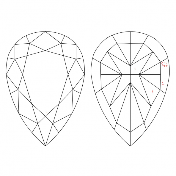 Inkluzie a cistota v prirodnom farebnom diamante slza fancy intense žltý 1.65 ct VVS1 6825100376_Y6 Inkluzie a cistota v prirodnom farebnom diamante slza fancy intense žltý 1.65 ct VVS1 6825100376_Y6