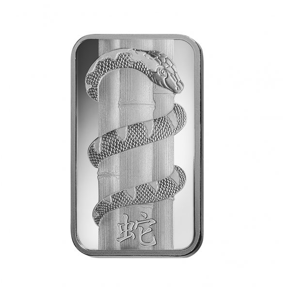 Investičná strieborná tehla 10 g razená Pamp Lunar Had AG00RI005SD23 (2)