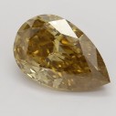 Farebný diamant slza, fancy deep hnedo žltý, 1,81ct, GIA