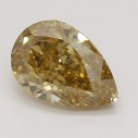 Farebný diamant slza, fancy deep hnedo žltý, 1,37ct, GIA