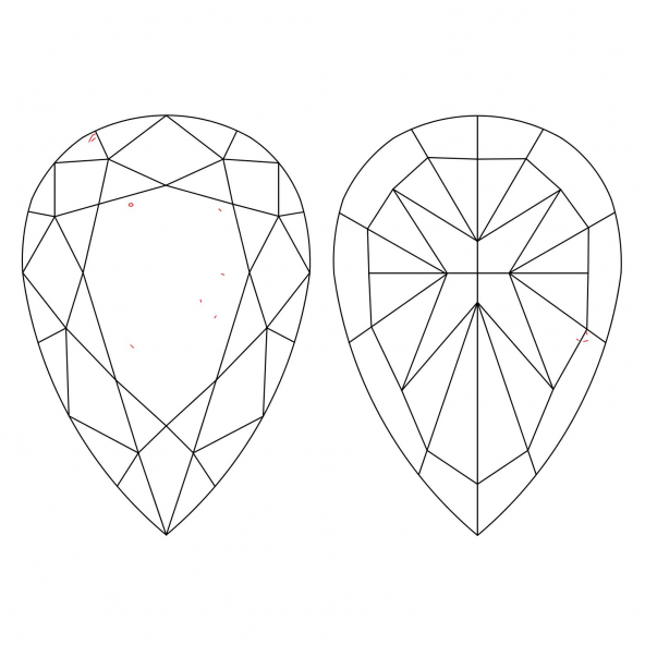 Inkluzie a cistota v prirodnom farebnom diamante slza fancy s nahnedlo žltou farbou 1.02 ct VS1 4842520014_Y5 Inkluzie a cistota v prirodnom farebnom diamante slza fancy s nahnedlo žltou farbou 1.02 ct VS1 4842520014_Y5