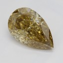 Farebný diamant slza, fancy hnedožltý, 1ct, GIA