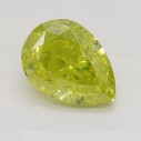 Farebný diamant slza, fancy vivid žltý, 1,1ct, GIA