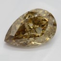 Farebný diamant slza, fancy dark žlto hnedý, 1,09ct, GIA