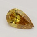 Farebný diamant slza, fancy deep žlto oranžový, 0,3ct, GIA