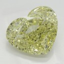 Farebný diamant srdce, fancy hnedo-zeleno žltý, 6,51ct, GIA