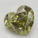 Farebný diamant srdce, fancy dark hnedo nazelenalo žltý, 3,03ct, GIA