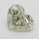 Farebný diamant srdce, fancy sivasto žltozelený, 2,03ct, GIA