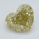 Farebný diamant srdce, fancy s nahnedlo žltou farbou, 2,8ct, GIA