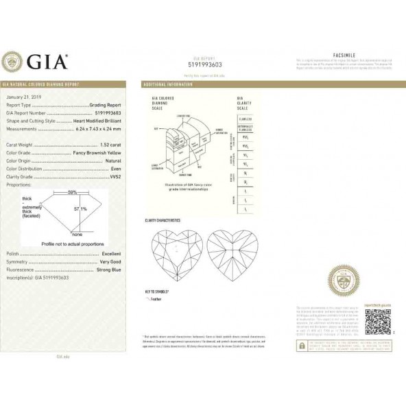 Certifikat GIA pre prirodny farebny diamant srdce fancy s nahnedlo žltou farbou 1 1829460071Y5 Certifikat GIA pre prirodny farebny diamant srdce fancy s nahnedlo žltou farbou 1 1829460071Y5