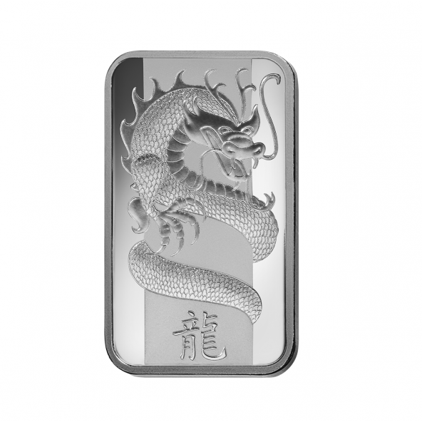 Investičná strieborná tehla 10 g razená Pamp Lunar Drak AG00RI0056B98 (2)