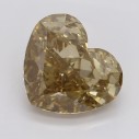 Farebný diamant srdce, fancy žltohnedý, 1,74ct, GIA