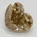 Farebný diamant srdce, fancy žltohnedý, 1,81ct, GIA