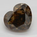 Farebný diamant srdce, fancy dark champagne, 1,52ct, GIA