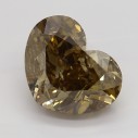 Farebný diamant srdce, fancy dark champagne, 1,66ct, GIA