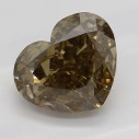 Farebný diamant srdce, fancy dark žltkasto hnedý, 1,21ct, GIA