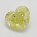 Farebný diamant srdce, fancy intense žltý, 1,19ct, GIA