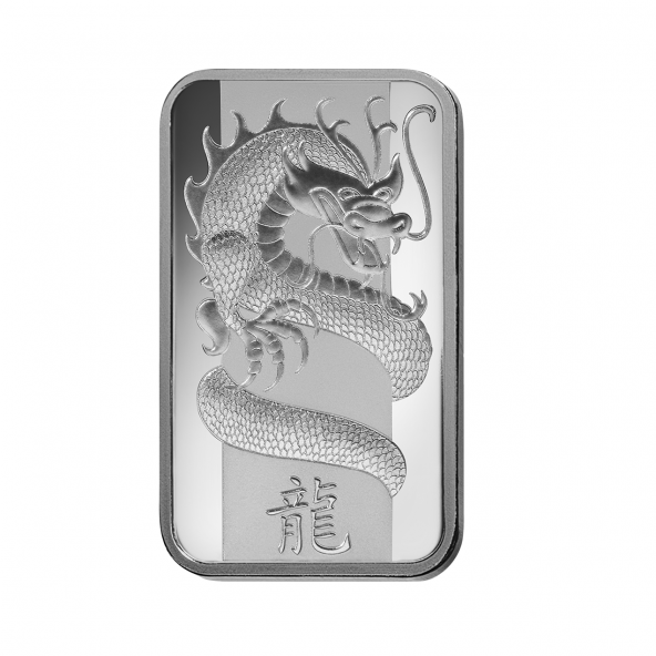 Investičná strieborná tehla 1 oz razená Pamp Lunar Drak AG00RI0226B98 (2)