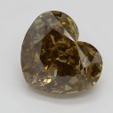 Farebný diamant srdce, fancy dark žltkasto hnedý, 1,31ct, GIA