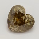 Farebný diamant srdce, fancy dark champagne, 1,23ct, GIA