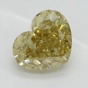 Farebný diamant srdce, fancy s nahnedlo žltou farbou, 0,55ct, GIA