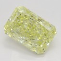 Farebný diamant radiant, fancy žltý, 5,01ct, GIA