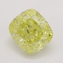 Farebný diamant cushion, fancy intense žltý, 0,74ct, GIA