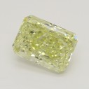 Farebný diamant radiant, fancy žltý, 0,97ct, GIA