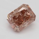 Farebný diamant radiant, fancy deep hnedo ružový, 0,71ct, GIA
