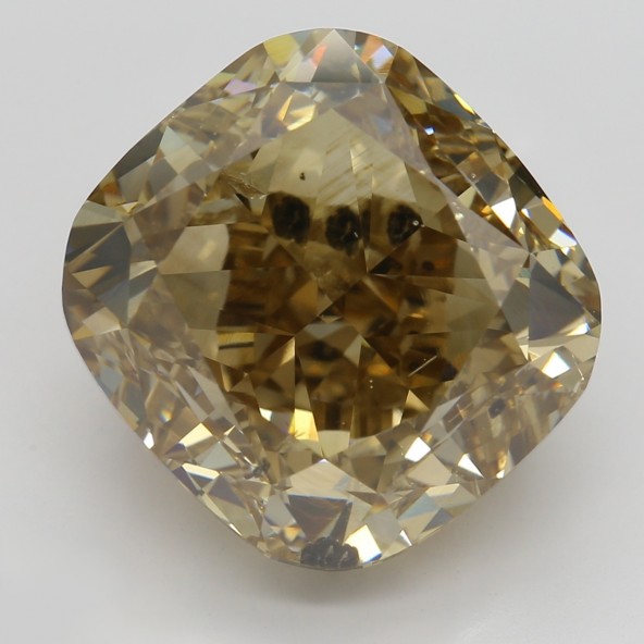 Prírodný farebný diamant s GIA certifikatom cushion fancy dark tmavo žltkasto hnedý 10.10 ct I1 2841520032_T9