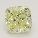Farebný diamant cushion, fancy light žltý, 3,02ct, GIA