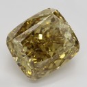Farebný diamant cushion, fancy deep hnedo žltý, 3,21ct, GIA