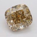 Farebný diamant cushion, fancy oranžovo-hnedý, 3,28ct, GIA