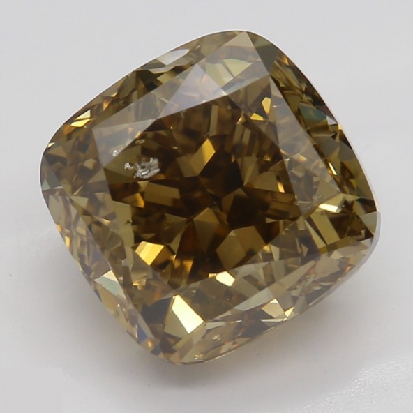 Prírodný farebný diamant s GIA certifikatom cushion fancy dark tmavo žltkasto hnedý 3.08 ct I1 5841890015_T9
