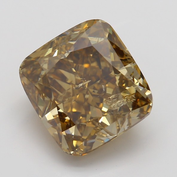 Prírodný farebný diamant s GIA certifikatom cushion fancy dark tmavo žltkasto hnedý 3.21 ct I1 7828440077_T9