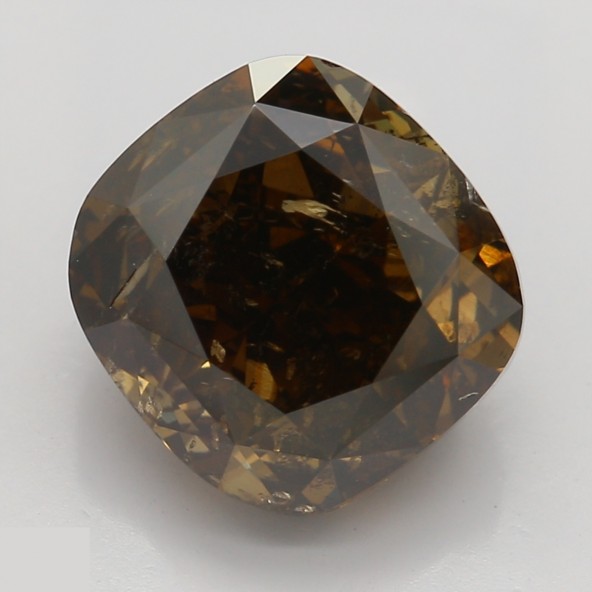Prírodný farebný diamant s GIA certifikatom cushion fancy dark tmavo hnedý 3.00 ct I2 3828440023_T9