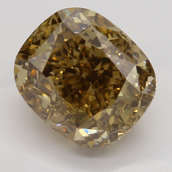 Prírodný farebný diamant s GIA certifikatom cushion fancy dark tmavo žlto hnedý 2.51 ct VS1 5828420405_T9